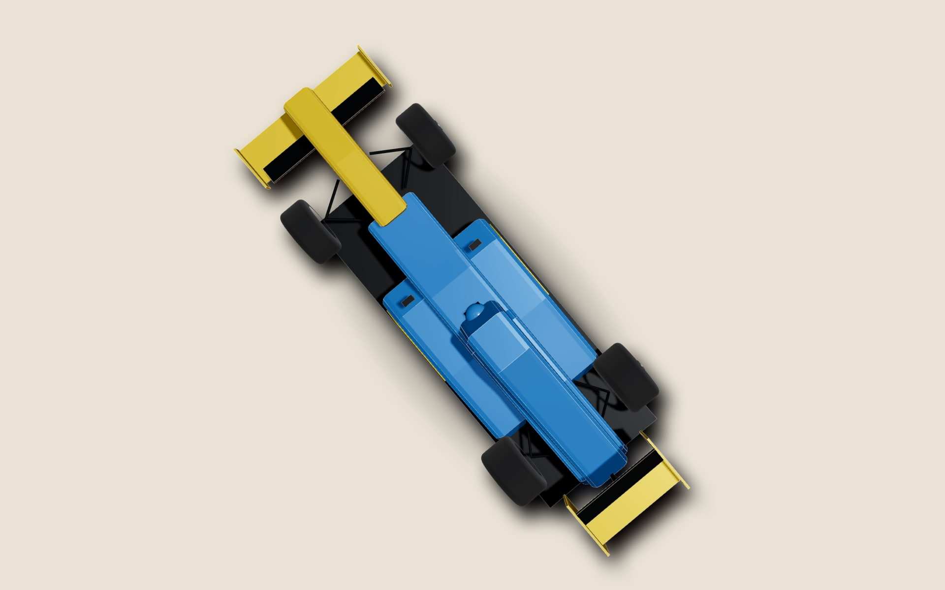 Renault R26, seen from above — our 3D model